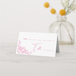Tarjeta De Asiento Boda Peony Elegance