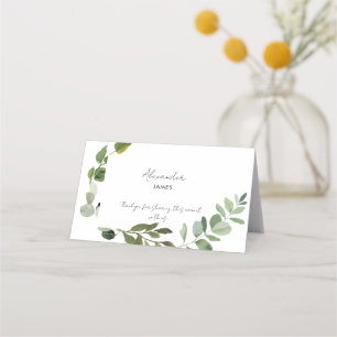 Tarjeta De Asiento Boda Personalizado simple Foliage Elegante