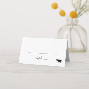 Tarjeta De Asiento Boda plegado de la opción de la carne de vacuno co