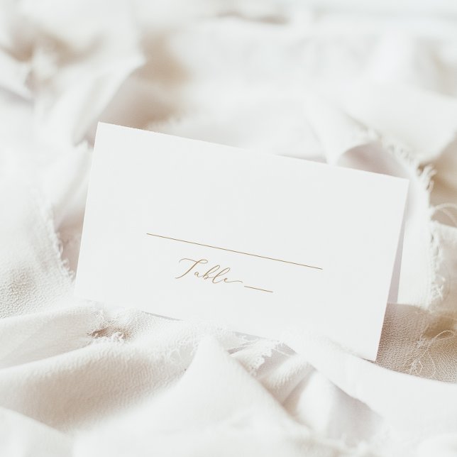 Tarjeta De Asiento Boda plegado monograma de caligrafía dorada delgad (Subido por el creador)