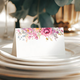 Tarjeta De Asiento Boda Purple Wildflowers