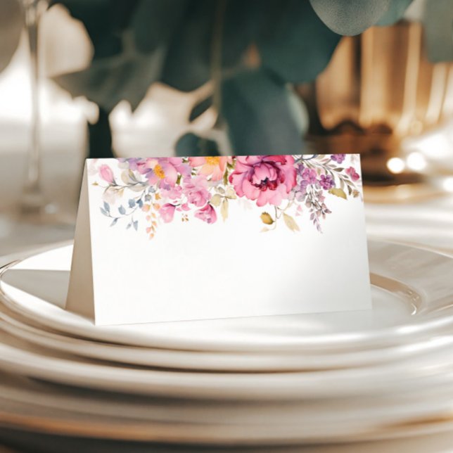 Tarjeta De Asiento Boda Purple Wildflowers (Subido por el creador)