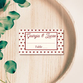 Tarjeta De Asiento Boda Red Americana de novias