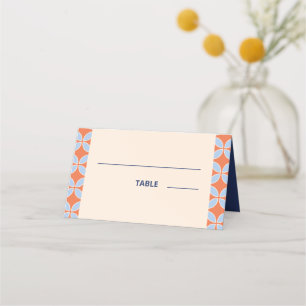 Tarjeta De Asiento Boda retro de mediados del siglo