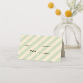 Tarjeta De Asiento Boda Retro Groovy Colorful Wavy Boho