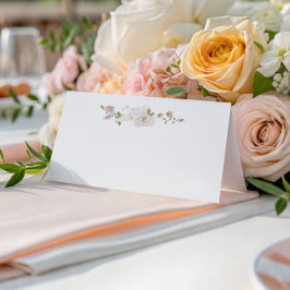 Tarjeta De Asiento Boda Romantic Soft Rubor White Bouquet