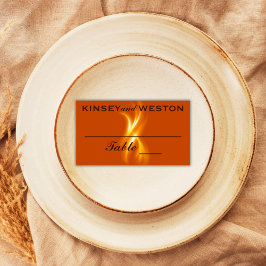 Tarjeta De Asiento Boda Romántico de Llama Ardiente