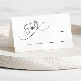 Tarjeta De Asiento Boda Romántico de Tipografía Rápida