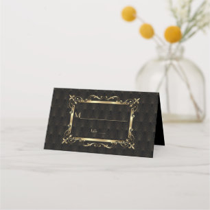 Tarjeta De Asiento Boda Royal Roaring 20's Gold Art Deco
