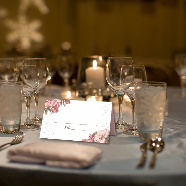 Tarjeta De Asiento Boda Rustic Floral Mauve (Subido por el creador)