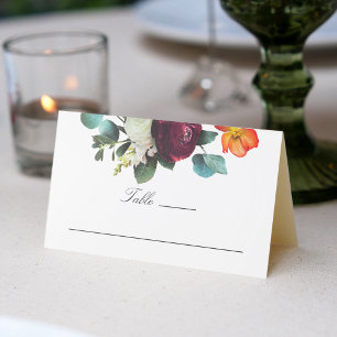 Tarjeta De Asiento Boda Rústica Fall Fresca