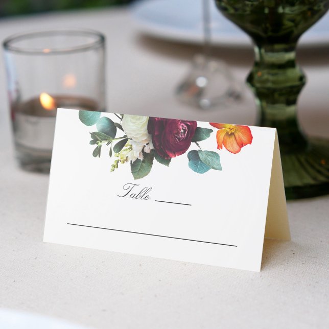 Tarjeta De Asiento Boda Rústica Fall Fresca (Subido por el creador)