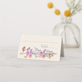 Tarjeta De Asiento Boda rústico beige acrílico floral