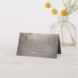 Tarjeta De Asiento Boda Rústico de Luces de Rústica