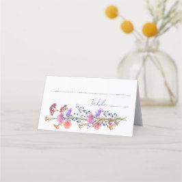 Tarjeta De Asiento Boda Rústico Delicado De Floral Acrílico