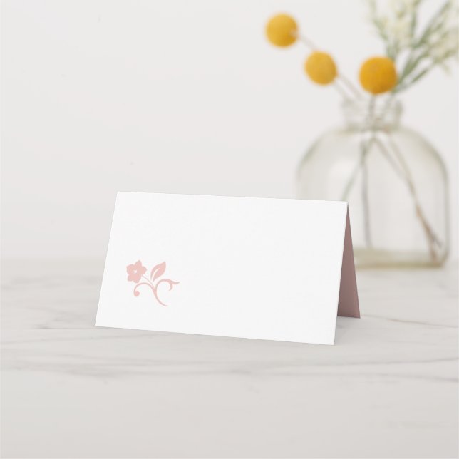 Tarjeta De Asiento Boda Secret Garden Rubor Floral Lovebirds (Anverso)