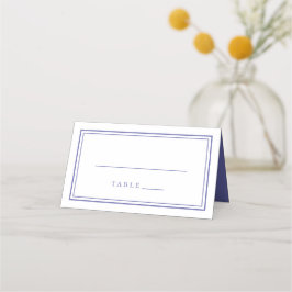 Tarjeta De Asiento Boda Sencillo Minimalista Moderno Azul Periwinkle