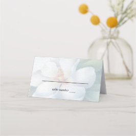 Tarjeta De Asiento Boda Silver White Dogwood Blossoms