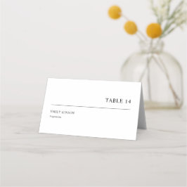 Tarjeta De Asiento Boda simple de elección de comidas