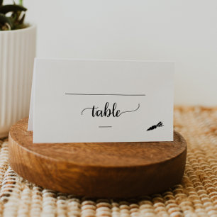 Tarjeta De Asiento Boda simple de opciones vegetarianas para comidas 