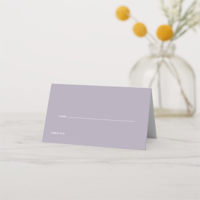 Tarjeta De Asiento Boda | Simply Mauve (Anverso)