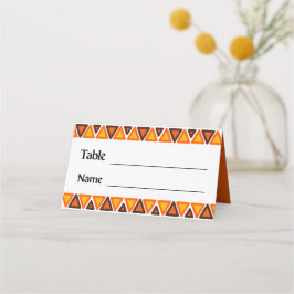 Tarjeta De Asiento Boda sin fisuras de textura étnica africana