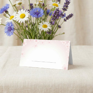 Tarjeta De Asiento Boda suave y romántico del cerezo de flores de cer