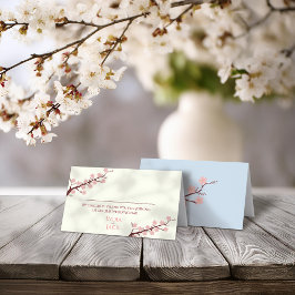 Tarjeta De Asiento Boda temática de cerezo en flor