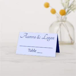 Tarjeta De Asiento Boda tradicional azul real