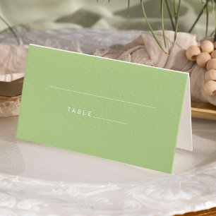 Tarjeta De Asiento Boda verde Minimalista cítrico doblado