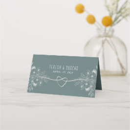 Tarjeta De Asiento Boda Verde Salvia