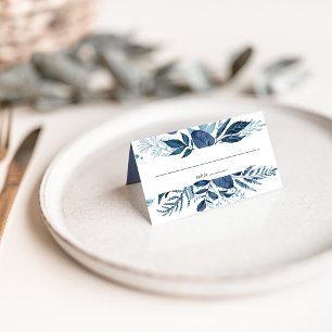 Tarjeta De Asiento Boda Wild Azure