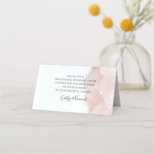 Tarjeta De Asiento Bodas de caridad Rosa Quartz favoritos