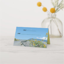 Bodas girasoles juntos carretera de montaña occide