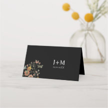 Boho blue Moda Boda Place Card