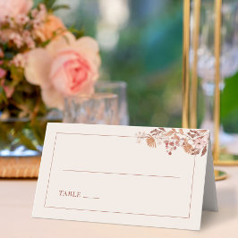 Tarjeta De Asiento Boho Boda Con Flores De Acuarela