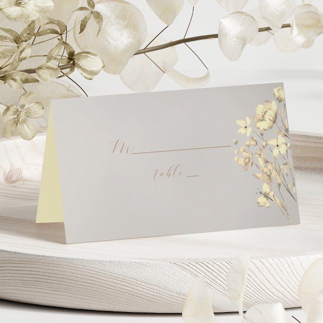 Tarjeta De Asiento Boho Fall Wildflower Boda Place Card (Subido por el creador)