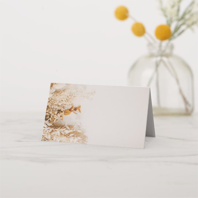 Tarjeta De Asiento Boho Foral Fall Wedding (Anverso)