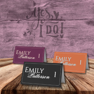 Tarjeta De Asiento Boho minimalista colorido chic naranja quemada y a