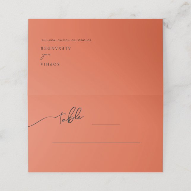 Tarjeta De Asiento Boho-moda boda Place & Escort (Exterior desplegado)