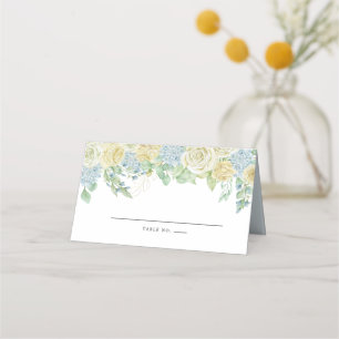 Tarjeta De Asiento Boho Moda Hydrangea Rosa Floral