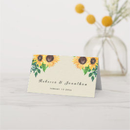 Tarjeta De Asiento Boho Sunflowers Boda