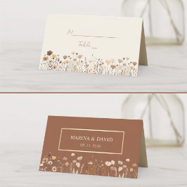 Tarjeta De Asiento Boho Terracotta Boda Place Card