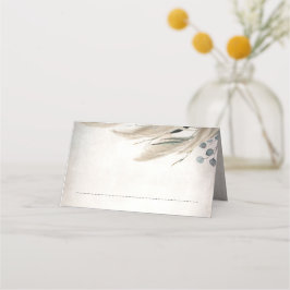 Tarjeta De Asiento Boho Vintage Pampas Grass Boda