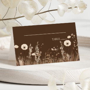Tarjeta De Asiento Boho Wildflower Boda de flores silvestres