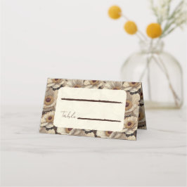 Tarjeta De Asiento Bold Anemones Themed Mountain Wedding