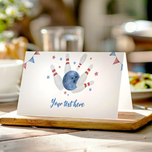 Tarjeta De Asiento Boliche Niños Cumpleaños Fiesta Comida Tent Place