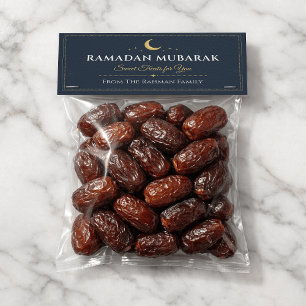 Tarjeta De Asiento Bolsa de regalo de Ramadan Mubarak Navy & Gold
