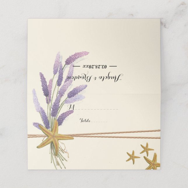 Tarjeta De Asiento bonito Starfish (Exterior desplegado)