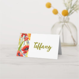 Tarjeta De Asiento Bonitos de papilas